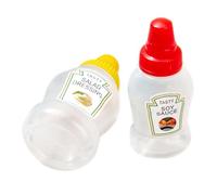 Mini Ketchup Bottles - 2Pcs Convenient Sauce Bottles | Refillable Squeeze Bottle Suitable For Condiments, BBQs, Picnics, Kitchen Use, Travel, And Easy Portion Control For Sauces