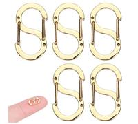 Mini Key Clasp,5 PCS Double Opening Key Clasps Set Stainless Steel Keys Clasps and Closures for Chain Shortening Layering and Stacking Ideal for DIY Making and Repairing