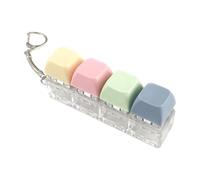 Mini Key Click Toy - Portable Stress Relief Gadget for Desk Play | ABS Body Mechanical Style Button Feedback Pocket Size Keychain Accessory Home School Travel Use