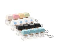 Mini Key Clicker Fidget Keyboard Toy, 4 Pieces Portable Stress Relief Keychain, Quiet Fingertip Button Sensory Toy, For Students, Adults, Boys Girls Indoor Outdoor Relaxation And Daily Entertainment