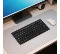 Mini Keyboard and mouse, Compact 78 Key Wireless USB Keypad, Slim Portable Keyboard with Chiclet Keys for Office, Travel, Small Desk, PC, Laptop, Plug and Play (A)