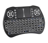 Mini Keyboard with Trackpad, 2.4GHz Portable Wireless Bluetooth Keyboard, Backlight, Rechargeable Battery, for Android TV Box/Mac/PC/Nvidia Shield