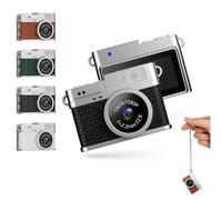 Mini Keychain Camera, 1080P 20MP Small Digital Video Camcorder with 0.96in Screen, Portable Retro Tiny Camera for Video Recording, Up to 128G Memory Card (not included) (Black)