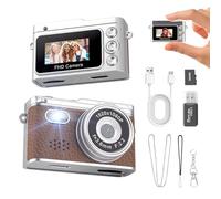 Mini Keychain Camera, 1080P Retro Small Camera for Travel, 0.96" Screen, 32GB Card Included, Perfect Graduation Gift for Teens, Back to School Gifts, Birthday Gifts for Adults & Beginner, Brown