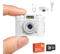 Mini Keychain Camera Stylish Charms: Retro Mini Digital Camera with 32GB SD Card, Built-in Flash, 5 Filters, USB-C Rechargeable, for Travel Daily Gift Y2K Lovers