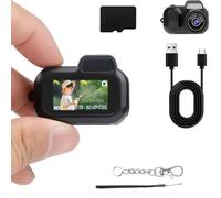 Mini Keychain Camera, World's Smallest 1080P HD Mini Camera, Card Readers, Eight Filters, 100 Mins Battery Life, for Students, Kids (32G)