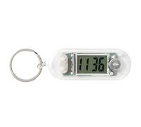 Mini Keychain Clock - 6.5cm Transparent Digital Electronic Watch, Silent Portable Study Timer Device | Compact Desktop Timepiece Pendant for Student Exam Preparation Library Classroom Learning Tool