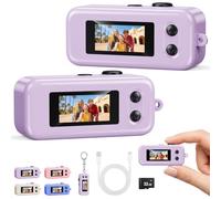 Mini Keychain Digital Camera, 2MP 0.96" 1080P Display Tiny Digital Camera, Pocket Size Retro Small Camera with 32GB Card, Long Battery Life Video Recorder for Kid Beginners Teens and Adults