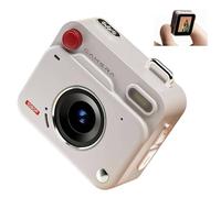 Mini Keychain Digital Camera, Support 1080P HD Video Recorder & 48MP Photos, Portable Retro Keychain Camera With Mechanicalflash, Continuous Shooting&80min Continuous Record, (brown)