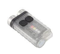 Mini Keychain Flashlight, V3 Small Powerful EDC Flashlight Brightness Up to 900 Lumens, Portable Magnetic Flashlight, IP65, Magnet at The End (White)