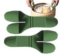 Mini Kitchen Gloves - Heat Resistant Silicone Grippers, Finger Mitts | Anti Slip Pot Holder, Compact Oven Safety Mitts for Baking, Frying, BBQ Tools in Home, Dormitory, RV, Small Kitchen