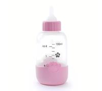 Mini Kitten Milk Bottle Nipples Feeder Kits for Kittens and Puppies, Pet Feeding Bottle Accessories (Pink)