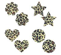 mini kitty Nipple Covers 4 Pairs Adhesive Disposable Breast Pasties Petals Leopard Heart Flower Star Round Shape Invisible Breast Patches Stickers for Women Multi Design (Style A, One Size)