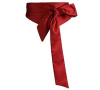 mini kitty Women’s Satin Sash Belts Self Tie Wrap Ribbon Bow Bridal Belt Bridesmaids Sash Dress Belt for Wedding Prom Evening Occasion (Red, One size)
