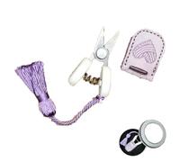 Mini Knitting Scissors Set with Protective Case and Storage Box,Tiny Scissors with Cover Mini Scissors,Sewing Scissors Craft Scissors,Compact Embroidery Scissors(Taro)