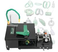 Mini Lapidary Saw Table Saw for Rock Grinding, Multifunctional Bench Grinder 800-12000 RPM for Jewelry Making, Rock Cutting, Polishing