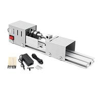 Mini Lathe Beads Polisher Machine,CNC Machining for Table Woodworking Wood,DIY Tool Lathe Standard Set with Power DC 24V