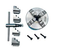 Mini Lathe Chuck 80mm Steel Lathe Chuck K12-80 Self-Centering 4 Jaw Manual Mini Chuck Lathe