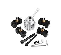 Mini Lathe Tool Kit, Aluminum Alloy Quick Change Mini Lathe Tool Post and Holder Kit Lathe Cutting Tools Lathe Tools for Most Mini Lathes