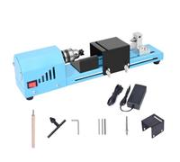 Mini Lathe Wood Lathe Mini Lathe Machine 150W Beads Polisher DC 12-24V Benchtop Lathes for DIY Handcraft Making