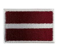 Mini Latvia Flag Patch Iron Sew On Clothes Bag Small Latvian Embroidered Badge