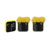 Mini Lavalier Mic Wireless Microphone Interview Mic For Camera DSLR Smartphone Recording(Yellow 2)