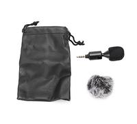 Mini Lavalier Microphone with 3.5mm Plug, Cardioid Directional, Lightweight Black - Clear Sound, Adjustable Angle, Portable for Mobile Phones and Cameras
