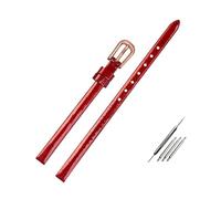 Mini Leather Watch Bracelet - 6mm Petite Replacement Strap in Red/Blue/Black,6mm