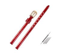 Mini Leather Watch Bracelet - 6mm Petite Replacement Strap in Red/Blue/Black,6mm