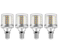 Mini LED Corn Light Bulb, 9W, E14 Socket, 3000K Warm White, 80W Equivalent, 800Lumen, Candelabra LED Light Bulbs, Pack of 4 (Warm White-3000K, E14 Base)