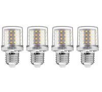 Mini LED Corn Light Bulb, 9W, E27 Socket, 6000K Cool White, 80W Equivalent, 800Lumen, Candelabra LED Light Bulbs, Pack of 4 (Cool White-6000K, E27 Base)