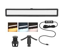 Mini LED Fill Light 2500K to 9000K, 3 Color Temperature Conference Video Light with Adjustable Angle Clip, Portable USB Powered LED Panel for Live Streaming and