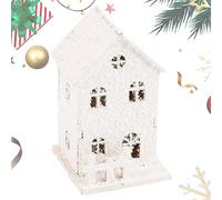 Mini LED Light Wooden House Christmas | Tiny Village House Decoration with Flashing Lights | DIY Arts and Crafts Project for the Family | Festive Christmas Accessories for the Home Table in D