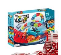 Mini Led Raceway for Kids - Lighted Track Set, Puzzle Road Kit, Link Build Speed Logic Hub, Motor Skill Match, Bundle Box | Lighted Motion Control Raceway Kit for Boys Girls Playtime for Kids