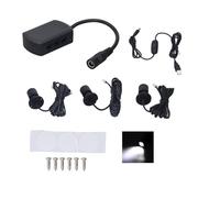 Mini LED Spot Lights - 5V USB Showcase Display Light - 1 to 3 Dimmable Mini Spotlight Jewelry Showcase Display Lighting Fixture - for Jewelry Collection (Black)