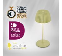 BRILONER Touch Dimmable Battery Powered Wireless Indoor Outdoor LED Table Lamp in Green Briloner Green