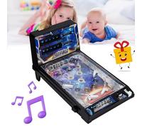 Mini LED Tabletop Pinball Machine Electronic Arcade Game with Vibrant Lights, Sound, Digital Scoreboard, Family-Friendly Retro Gift for Kids Ages 5+ Boys and Girls