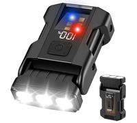 Mini LED Torch Rechargeable, 550 Lumen Small Torch EDC Super Bright with Magnetic Base, 80° Rotatable Flashlight, USB-C, Camping Torchs for Working, Cycling, Running and Safety Warning[Energy Class A]