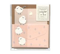 Mini Letter Set, Fluffy Animals, with Stickers, [Shimaenaga Pattern A] Cute 86513006