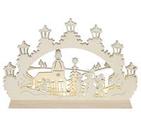 Mini Light Arch Snowman LED Stripe, Warm White and Timer Function 23.5x16x3cm