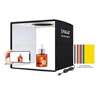 Mini Light Box Photography 9.8 inch/25cm Photo Box PULUZ Portable Photo Studio Lightbox Shooting Tent Kit with 112pcs LED Lights &12 Colors Backdrops for Small Items Display