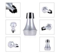 Mini Light-weight Practice Trumpet Straight Mute Sourdine ABS Material (Silver)