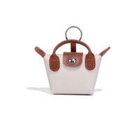 Mini Lightweight Coin Purse Nylon Key Earphone Lipstick Storage Bag Contrast Color Small Hanging Bag (White)