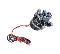 Mini lightweight extruder kit for Voron 2.4 3D printers, featuring integrated gears, an all metal extruder with a motor, and a silver grey finish