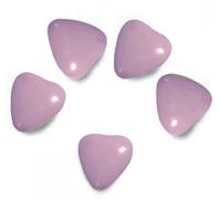 Mini Lilac Heart Shaped Dragees (Chocolate Centre) 250 Gram Bag