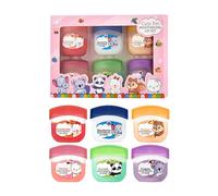 Mini Lip Balm Set, 6 Fruity Flavors Natural Organic Lip Balms Multipack, Deep Moisturizing Lip Care for Dry Cracked Lips, Hydrating Day & Night Lip Balms for Women