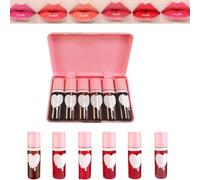 Mini Lip Tint, 6 Colors Mini Korean Lip Tint, Lip Tint Stain Set Multi-use Lip and Cheek Tint, Water Tint Lip Stain, High Pigment, Vivid Color