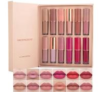 Mini Lipstic.k Combo Pack of 12 | Waterproof Matte Long-Lasting Smudge-Proof & Transfer-Proof Lipstick Gift Set for Women | All Skin Tones | Lipstick Set in Nude, Brown, Pink & Red Shades | 2.5ml Each