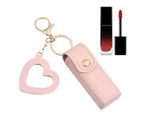 Mini Lipstick Case - Portable PU Leather Cosmetic Bag for Lipstick and Lip Gloss | Stylishs Small Makeup Case with Love Pendant, Compact Storage for Perfume, Fingernail Polishes, Travel Essentialed