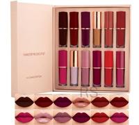 Mini Lipstick Combo Pack of 12 | Waterproof Matte Long-Lasting Smudge-Proof & Transfer-Proof Lipstick Gift Set for Women | Bold & Nude Shades | Suitable for All Skin Types | 1.5ml Each